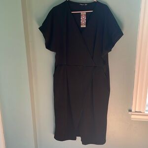 Black midi dress (US 18)